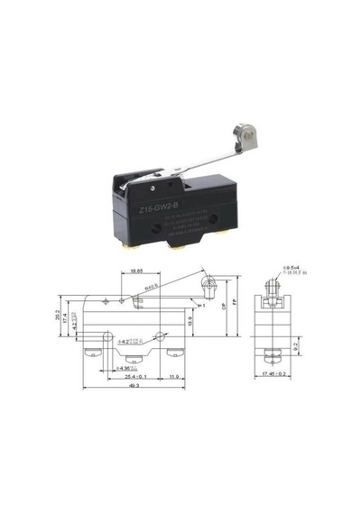 Lmz15-gw2-b Uzun Makaralı Mikro Switch