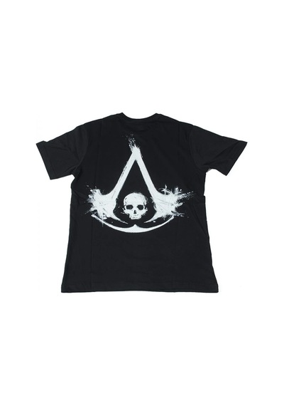 Assasins Creed Black Flag Tişört Siyah Çok Renkli