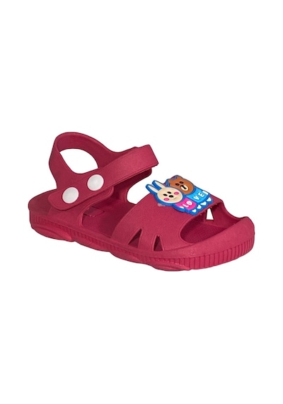 Dy-5001 Kaymaz Figürlü Çocuk Sandalet Terlik Park Bahçe Terlik Fuşya
