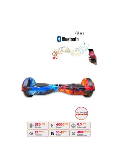 Citymate Hoverboard Elektrikli Kaykay Scooter Bluetooth Hoparlörlü 6.5 İnch D10