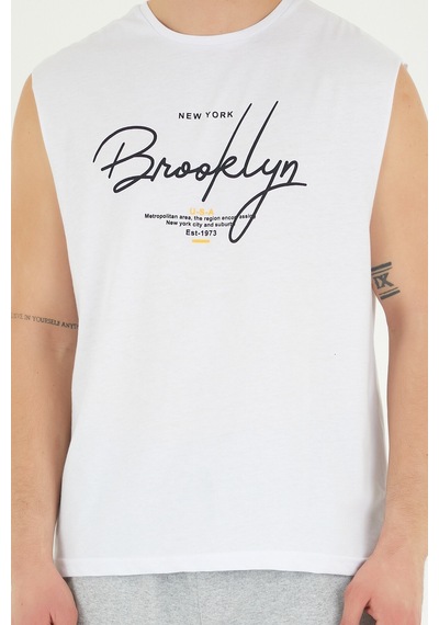 SPR22TS115  El Yazlılı Brooklyn Baskılı Tshırt