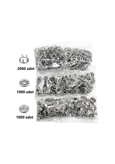 Tuhafiyecimiz 9.5mm Nikel Gümüş Bebe Çıtçıt 1000 Adet
