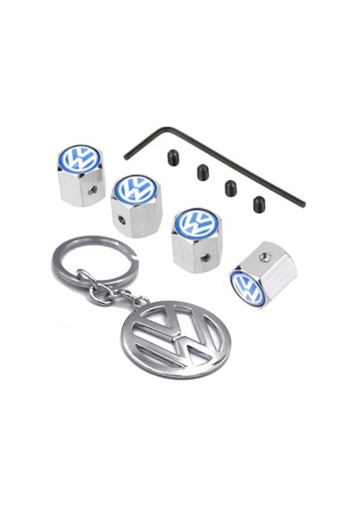 Volkswagen Touareg 2004-2015 Mavi Logolu Sibop Kapağı Krom Alyanlı Model Ve Anahtarlık