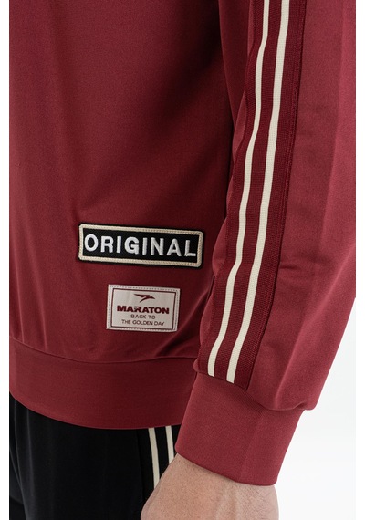 Maraton Comfort Erkek Bisiklet Yaka Bordo- Sweatshirt Bordo-