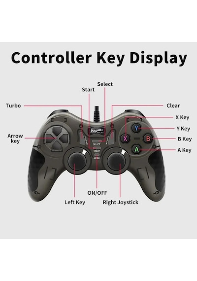 Leons Usb Joystick Gamepad Oyun Kolu Pc Bilgisayar Laptop Uyumlu