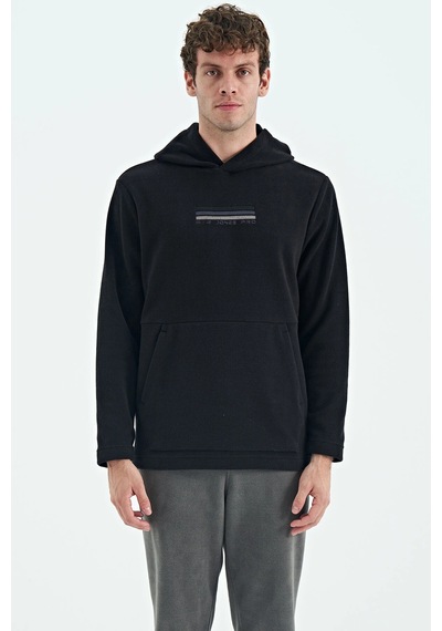 Tommy Life Erkek Kapşonlu Sweat Siyah Art-88301 Siyah