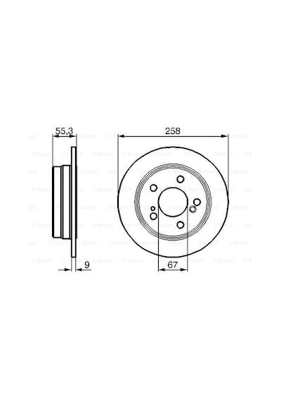 Mercedes 190D 201 2.0 1983-1993 Bosch Arka Disk 2 Adet