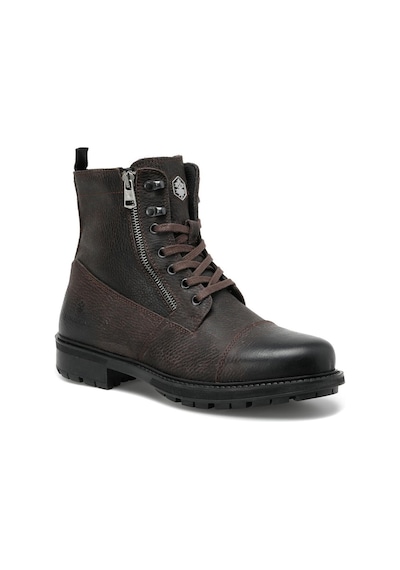 Lumberjack Ramones Kahve Hakiki Deri Comfort Casual Fermuarlı Erkek Bot Kahve