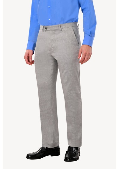 Erkek Gri Keten Spor Pantolon