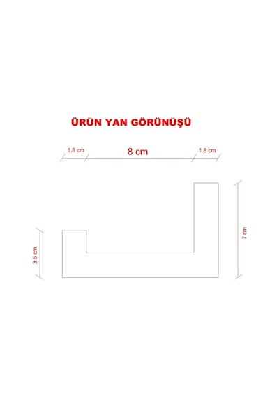 Rafkestir Setli Duvar Rafı 60 Cm Antrasit ( Mat )