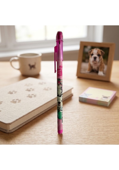 Bakgelal Studio Pets Yumurtlayan Kurşun Kalem Sevimli Kedi Desenli Çocuk Okul Kırtasiye Kalemi - 9027383478067 124-Pembe