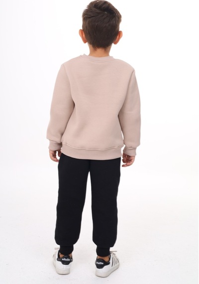 Toontoy Kids Toontoy Erkek Çocuk 2'li Takım Baskılı Bisiklet Yaka Asimetrik Sweatshirt & Beli Paçası Lastikli Cepli Jogger Eşofman Altı Bej Toontoy Kids Toontoy Erkek Çocuk 2'li Takım Baskılı Bisiklet Yaka Asimetrik Sweatshirt & Beli Paçası Lastikli Cepli Jogger Eşofman Altı Bej
