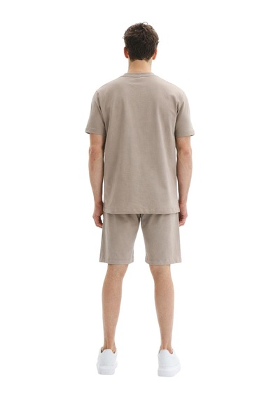 Arma Ar-ma Erkek Bisiklet Yaka Tişört Baskisiz Basic Örme Kumaş Regular Fit %100 Pamuk 30/2 Süprem Y31344448802 Gri-bej G8