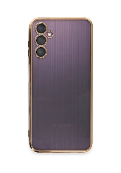 Samsung Samsung Uyumlu Galaxy A14 4g Kılıf Razer Lensli Silikon - Gold