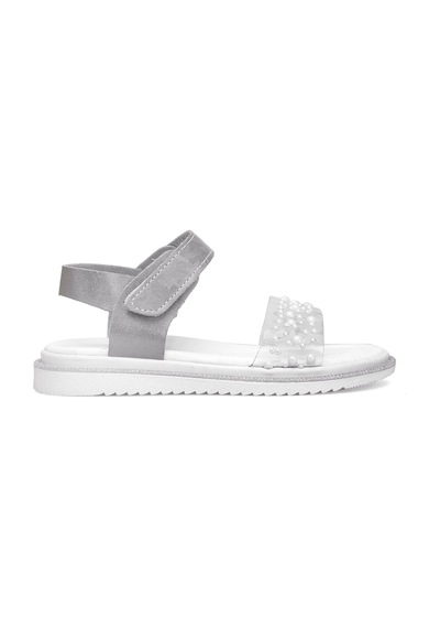Elit Şa-f-036-25y Filet Kız Çocuk Düz Sandalet Gümüş Gümüş