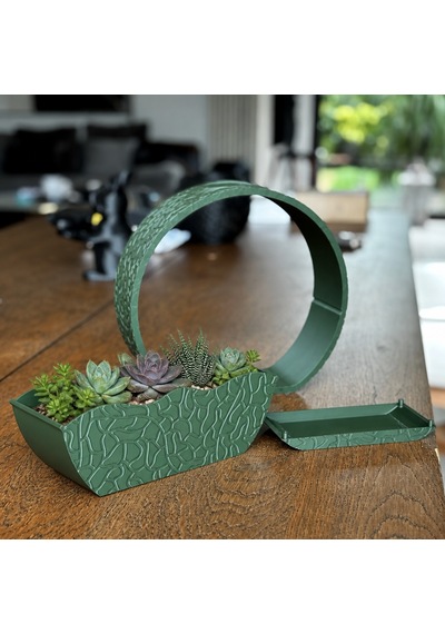 3d Baskı Self-watering Planter - Kendi Kendini Sulayan Saksı-yeşil