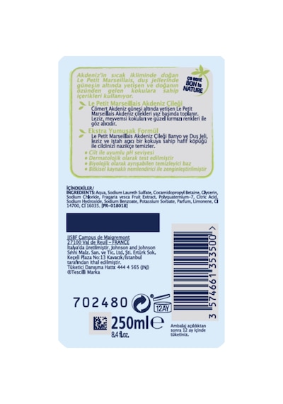 Le Petit Marseillais Akdeniz Çileği Banyo ve Duş Jeli 2 x 250 ML