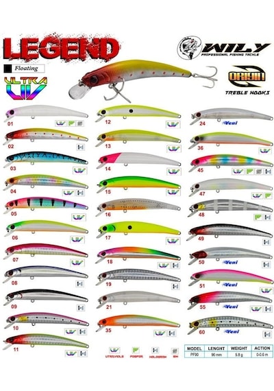 Wily Legend 9cm 5.8gr. Floating No:04