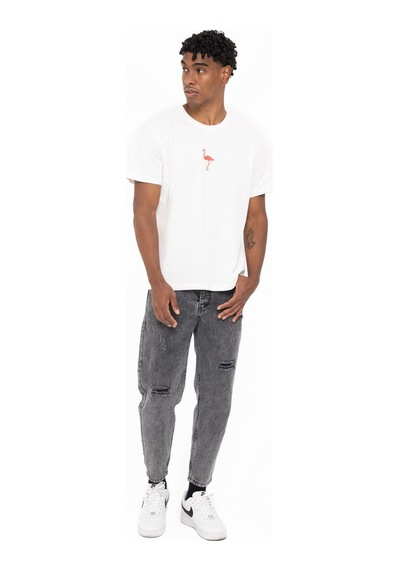 Watchofroyal Flamingo T-shirt Beyaz