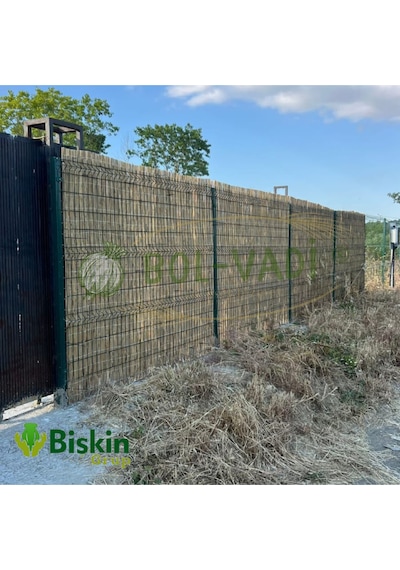 190cm Yükseklik X 100cm Genişlik Doğal Bambu Kamış Hasır Çit Dekoratif Bahçe Balkon Ve Duvar Çiti Reed Fence