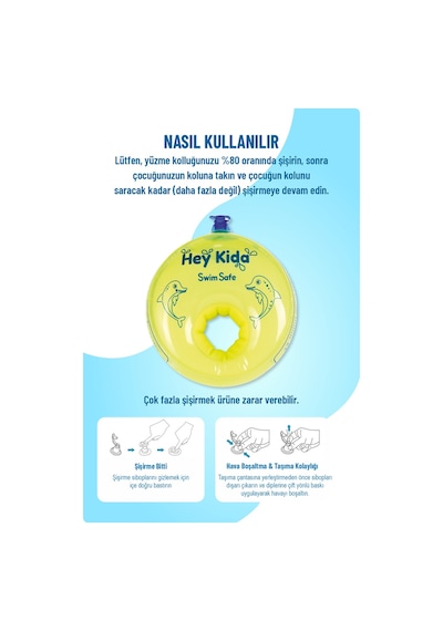 Heykida Swim Safe Yüzme Yardımcısı Deniz Kolluğu 1-6 Yaş
