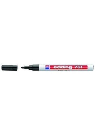 Edding 751 Çok Amaçlı Örtücü Boyama Dekorasyon Markörü 1-2 Mm Siy