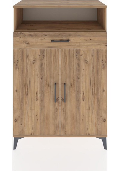 Hyperion Dolap 3 Raflı Tek Çekmeceli 2 Kapaklı 88x44x134 Çam-çam Atlas Çam