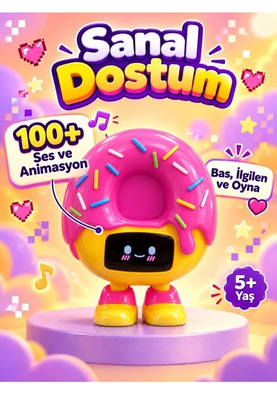 Gioc-hi Lisanslı 100 Den Fazla Ses Ve Animasyonlu Etkileşimli 10 Cm Oyuncak Sanal Dost Mochi