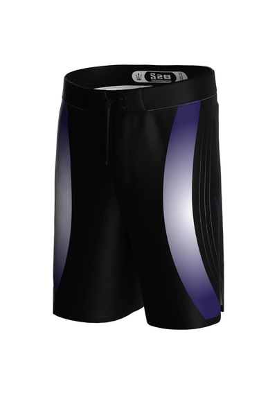 Pose I Down Purple Vision Boardshort Erkek Fizik Ve Deniz Şortu Siyah