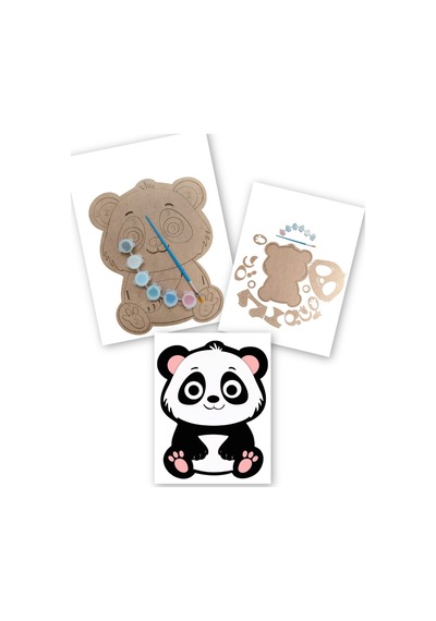 Panda Boyama Ve Yapboz Seti Okul Öncesi Etkinlik Sayılarla Boyama 4+ - 731078315