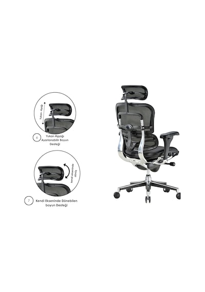 Casella Enjoy Fileli Yönetici Koltuğu Ofi S Koltuğu Ergonomik, Şık Ve Fonksiyonel Siyah