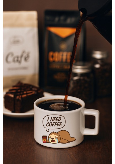 Kahve Fincanı Bardağı - I Need Coffee I Need Coffee