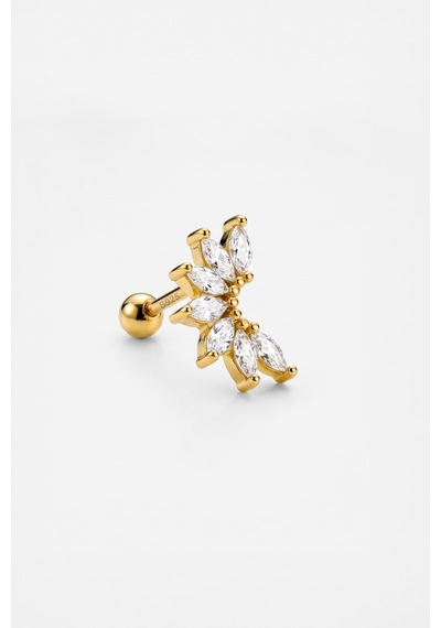 Tiara 18 Ayar Sarı Altın Kaplama Gümüş Conch-helix Piercing