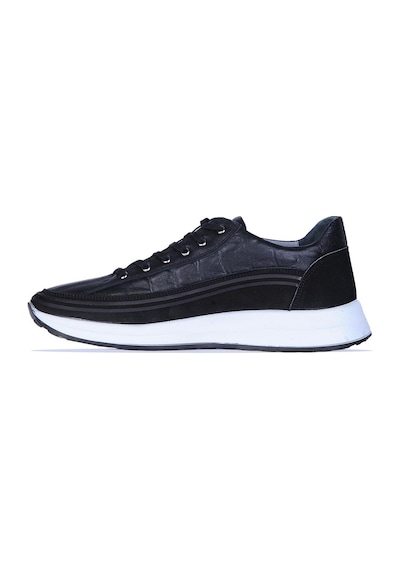 Dropland 9141 Siyah Nubuk Deri Erkek Sneaker Ayakkabı Siyah