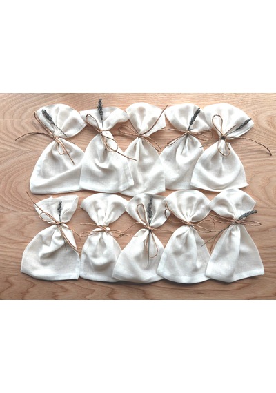 Doğal Pamuk Tülbent Lavanta Kesesi 11x18 Cm - 10'lu Set