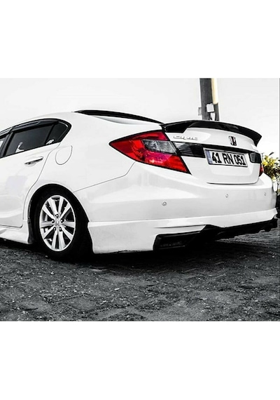 Honda Civic Fb7 Amerikan Bagaj Üstü Spoiler Parlak Siyah Spoyler Plastik İthal