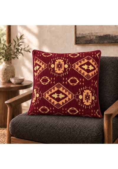 Bk Gift El Yapımı Otantik Türk Kilim Kırlent Yastık 43x45 Cm -7 Bohem Etnik Dekoratif Koltuk Yastığı Çok Renkli