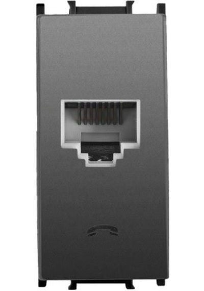 Panasonic Modüler Füme Nümeris Telefon Prizi Cat-3 Altlık+kapak 1m - Wvtt14024dg-tr