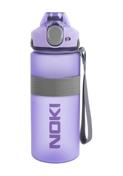 Noki Tritan Soft Touch Auto Kapak Silikon Bantlı Askılı Matara 750 Ml 0121 Mavi Çok Renkli
