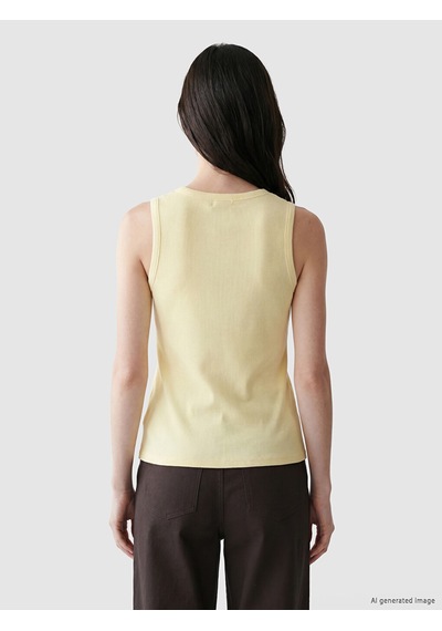 Lcw Comfort Sarı Bisiklet Yaka Kadın Atlet