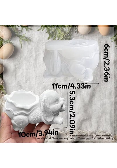 Yy6309 Tavşan Modeli Mumluk Sukulent Silikon Kalıp