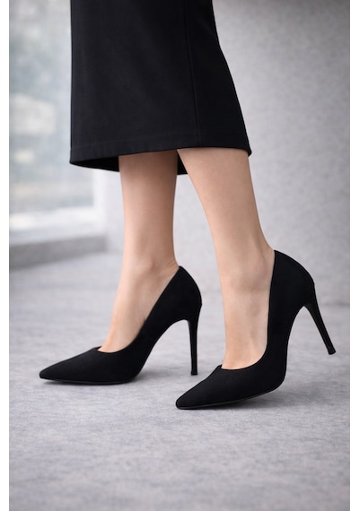 Firibu Kadın Stiletto Sivri Burun İnce Topuk Şık Klasik Ofis & Abiye Ayakkabı 35-41-42 Özel Numara Esensstiletto Siyah - Süet R Firibu Kadın Stiletto Sivri Burun İnce Topuk Şık Klasik Ofis & Abiye Ayakkabı 35-41-42 Özel Numara Esensstiletto Siyah - Süet R