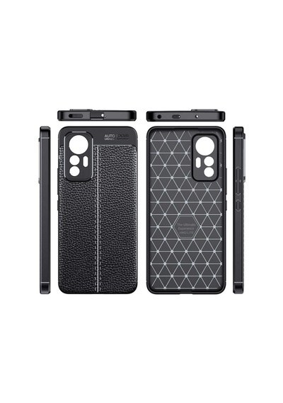 Xiaomi Mi 12 Lite Kılıf Deri Görünümlü Silikon Kamera Korumalı Üstün Koruma Pazarplus Lacivert
