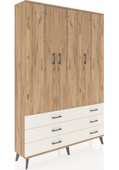 Arges Dolap 5 Raflı 6 Çekmeceli Tek Askılı 132x30x195 Çam-çam/aytaşı Atlas Çam/aytası Arges Dolap 5 Raflı 6 Çekmeceli Tek Askılı 132x30x195 Çam-çam/aytaşı Atlas Çam/aytası