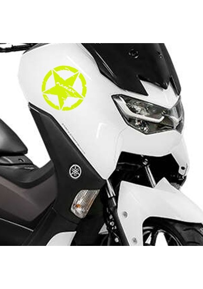 Deeb Army Yamaha Nmax Yıldız Sticker Etiket Mat Sarı 2 Adet