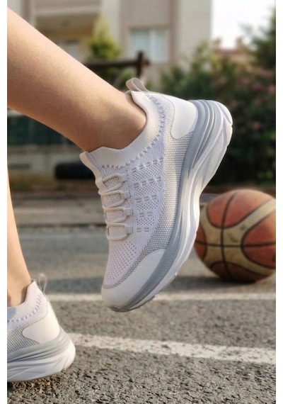 In Step Aeroknit Pro Ultra Hafif Bağcıksız Erkek/kız Spor Ayakkabı - Beyaz