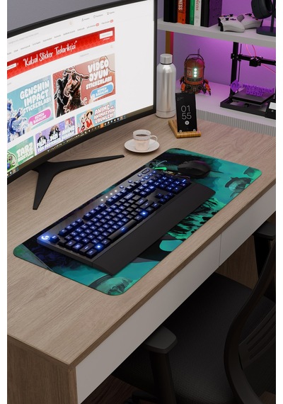 Hades 2 Kaymaz Dikişli Kauçuk Oyuncu Mousepad V5 - 70x30 Xl Gaming Mouse Pad Fare Altlığı