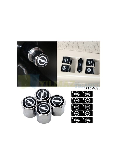 Opel Sibop Kapağı Jant Direksiyon Torpido Vites Damla Etiket Sticker 4+10 Adet