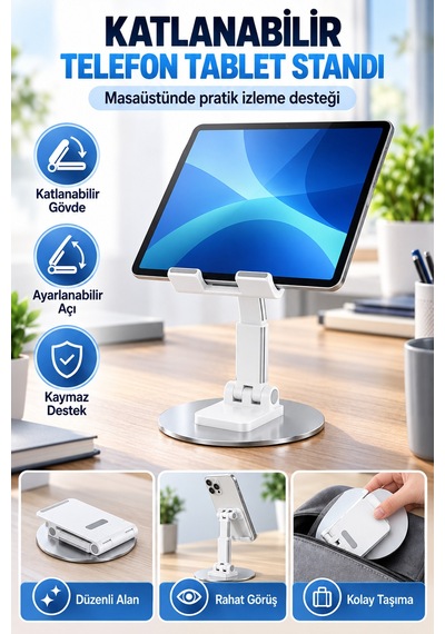 Katlanabilir Telefon Tablet Standı