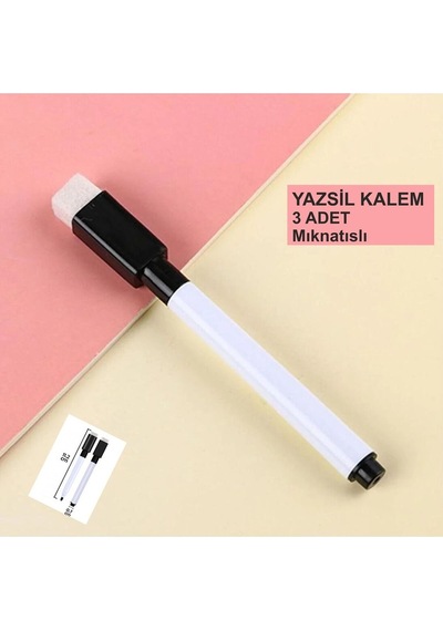 Mıknatıslı Ve Silgili Akıllı Tahta Kalemi 3 Adet Yazsil